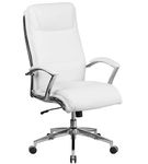 Flash Furniture - Rebecca Contemporary Leather/Faux Leather Executive Swivel Office Chair - White