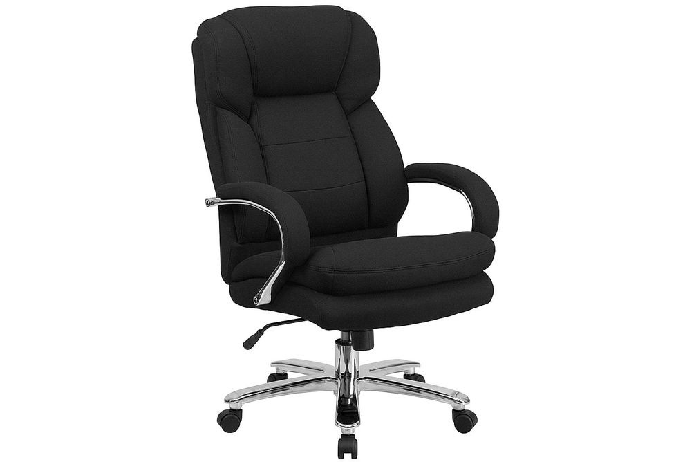 Flash Furniture - Hercules Contemporary Fabric 24/7 Big & Tall Swivel Erogonomic Office Chair - Bla