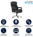 Flash Furniture - Hercules Big & Tall 500 lb. Rated LeatherSoft Ergonomic Chair w/Adjustable Headre