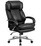 Flash Furniture - Hercules Contemporary Leather/Faux Leather 24/7 Big & Tall Swivel Office Chair -