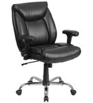 Flash Furniture - Hercules Big & Tall 400 lb. Rated Mid-Back Ergonomic Task Office Chair - Black Le