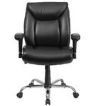 Flash Furniture - Hercules Big & Tall 400 lb. Rated Mid-Back Ergonomic Task Office Chair - Black Le