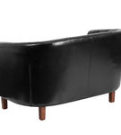 Flash Furniture - Hercules Colindale Traditional 2-seat Leather/Faux Leather Loveseat - Black