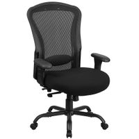 Flash Furniture - Hercules Contemporary Mesh 24/7 Big & Tall Swivel Office Chair with Arms - Black