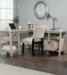 Sauder - Trestle L-Desk - Chalked Chestnut