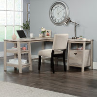 Sauder - Trestle L-Desk - Chalked Chestnut