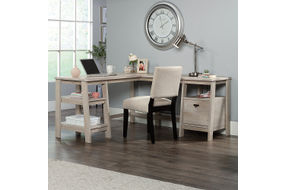 Sauder - Trestle L-Desk - Chalked Chestnut