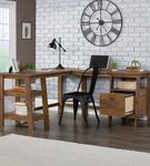 Sauder - Trestle L-Desk - Vintage Oak