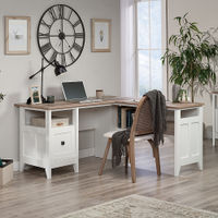 Sauder - August Hill L-Desk - Soft White