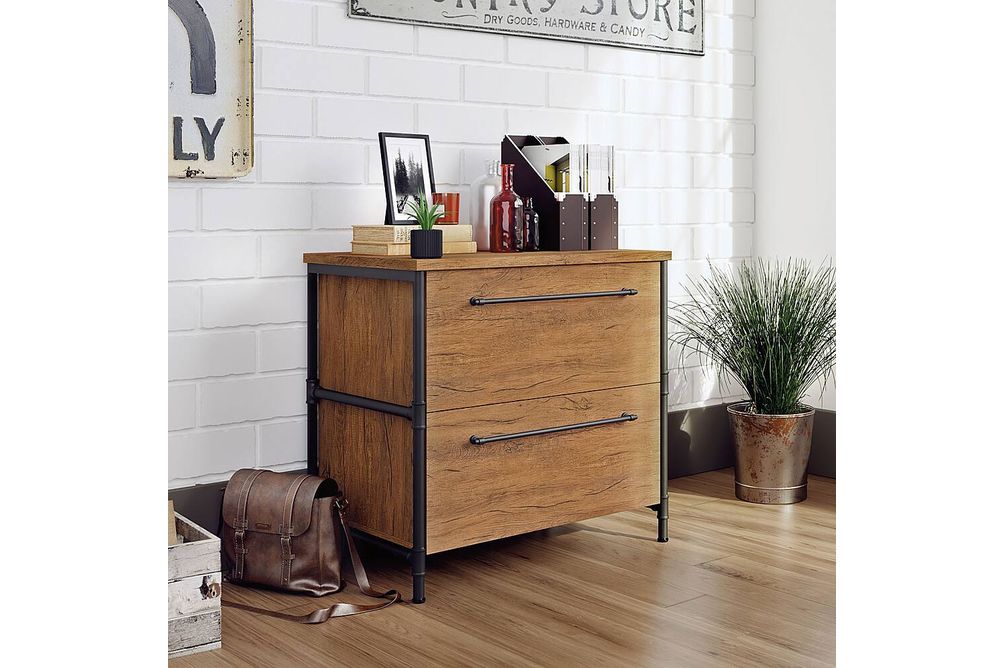 Sauder - Iron City Lateral File Cabinet - Brown