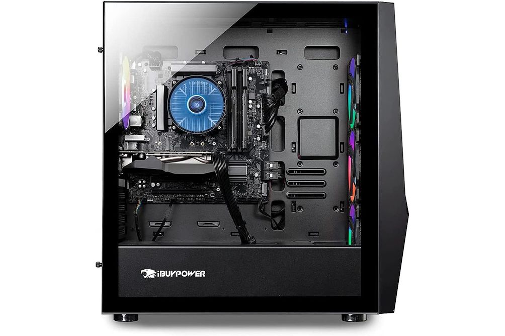iBUYPOWER - SlateMR Gaming Desktop - i7-11700F - 16GB Memory - AMD Radeon RX 6600 XT - 480GB SSD -