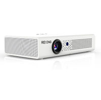Rexing - PV6 Smart DLP Projector 600ANSI with 3D Projection, Wi-Fi, Bluetooth - White