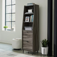 Sauder - Harvey Park Narrow Storage Bookcase - Gray