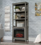 Sauder - Library Fireplace Bookcase - Gray