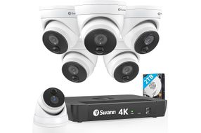 Swann - Enforcer 8-Channel, 8-Camera Indoor/Outdoor 1080p 1TB DVR Security Surveillance System - Wh