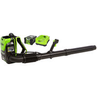 Greenworks - 80-Volt Cordless Backpack Leaf Blower - 180 MPH/610 CFM (2.5Ah Battery and Charger Inc