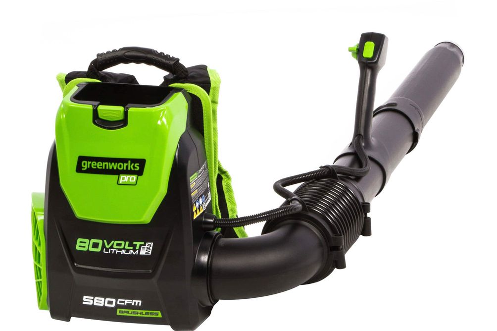 Greenworks - 80-Volt Cordless Backpack Leaf Blower - 180 MPH/610 CFM (2.5Ah Battery and Charger Inc