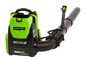 Greenworks - 80-Volt Cordless Backpack Leaf Blower - 180 MPH/610 CFM (2.5Ah Battery and Charger Inc
