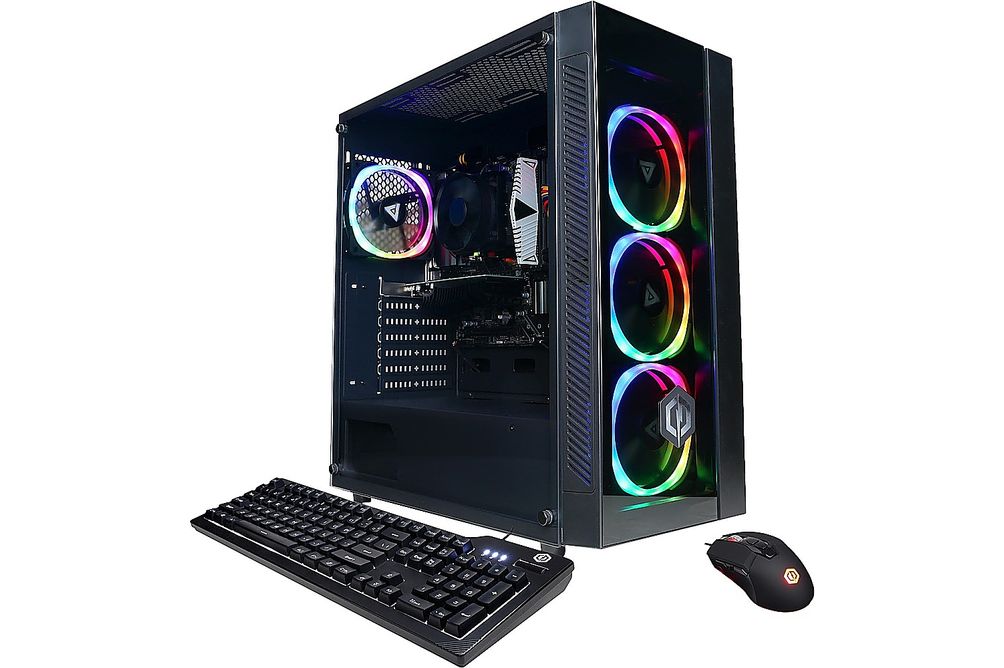 CyberPowerPC - Gamer Master Gaming Desktop - AMD Ryzen 3 4100 - 8GB Memory - NVIDIA GeForce GT 1030