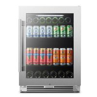 LanboPro - 112 Can 6 Bottle Beverage Refrigerator with Precision Temperature Controls and Removable