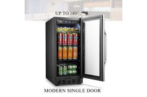 Lanbo - 15 Inch 76 Can Compressor Beverage Cooler with Precision Temperature Controls and Removable