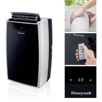 Honeywell - 700 Sq. Ft. Portable Air Conditioner with Heat Pump - Black