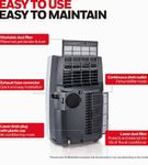 Honeywell - 700 Sq. Ft. Portable Air Conditioner with Heat Pump - Black