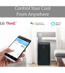 LG - 450 Sq. Ft. Smart Portable Air Conditioner with 12,000 BTU Heater - Black