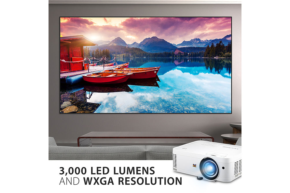 ViewSonic - LS550WH WXGA 3000 Lumens Short Throw DLP Projector - White