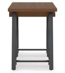 Simpli Home - Sawhorse industrial 50 inch wide solid wood and metal small desk - Walnut