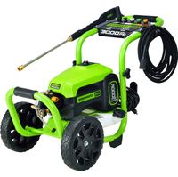 Greenworks - Pro Electric Pressure Washer up to 3000 PSI at 2.0 GPM - Green