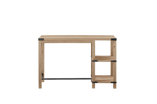 Walker Edison - Modern Farmhouse Metal and Wood Desk - White Oak