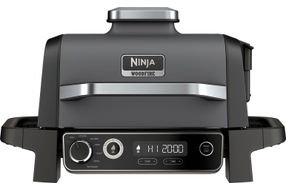 Ninja - Woodfire Outdoor Grill & Smoker, 7-in-1 Master Grill, BBQ Smoker, & Outdoor Air Fryer with