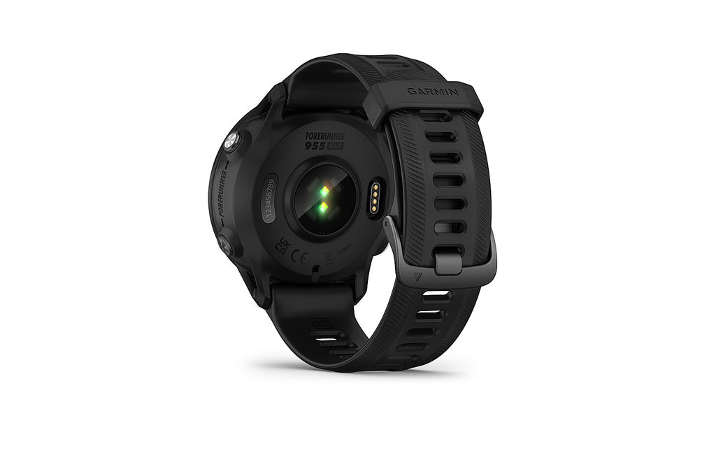 Garmin - Forerunner 955 Solar GPS Smartwatch 47 mm Fiber-reinforced polymer - Black