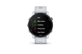 Garmin - Forerunner 255 Music GPS Smartwatch 46 mm Fiber-reinforced polymer - Whitestone