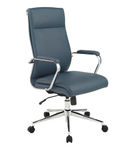 Office Star Products - High Back Antimicrobial Fabric Chair - Dillon Blue