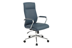 Office Star Products - High Back Antimicrobial Fabric Chair - Dillon Blue