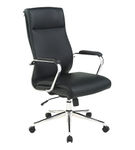 Office Star Products - High Back Antimicrobial Fabric Chair - Dillon Black