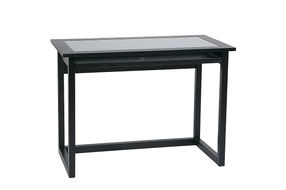 OSP Home Furnishings - Tool Less Meridian Computer Desk - Black / Clear Glass