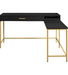 OSP Home Furnishings - Modern Life Desk in - Black