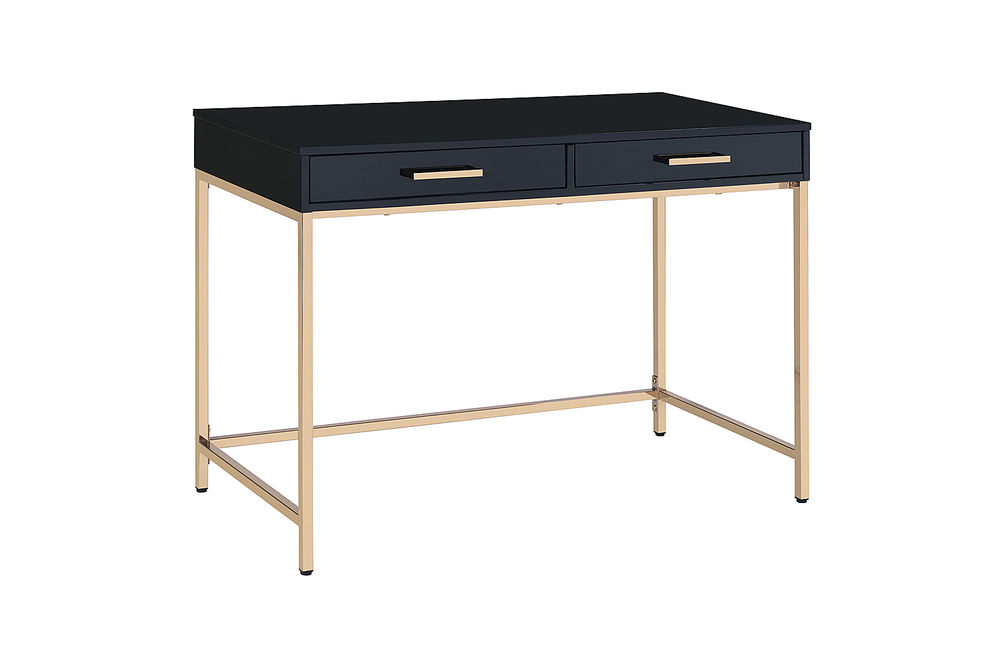 OSP Home Furnishings - Alios Black Desk - Black/Rose Gold