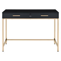 OSP Home Furnishings - Alios Black Desk - Black/Rose Gold