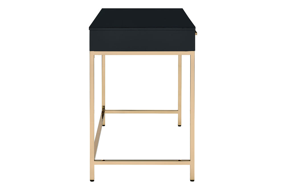 OSP Home Furnishings - Alios Black Desk - Black/Rose Gold