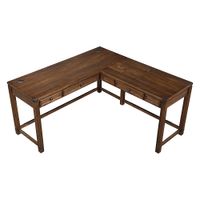 OSP Home Furnishings - Baton Rouge L-Shape Desk - Brushed Walnut