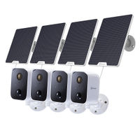 Swann - CoreCam 4-Camera Indoor/Outdoor Wireless 1080p Solar Panel Security System