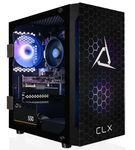 CLX - SET Gaming Desktop - AMD Ryzen 5 5500 - 8GB Memory - Radeon RX 6400 - 500GB M.2 NVMe SSD - Bl