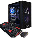 CLX - SET Gaming Desktop - AMD Ryzen 5 5500 - 8GB Memory - Radeon RX 6600 - 500GB M.2 NVMe SSD - Bl