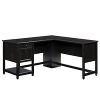 Sauder - Edge Water L-shaped Desk - Black