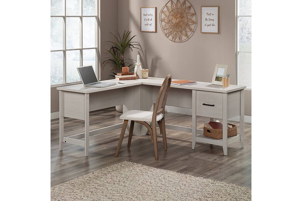 Sauder - Summit Station L-Shaped Desk - Gray