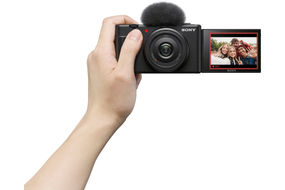 Sony - ZV-1F Vlog Camera for Content Creators and Vloggers - Black